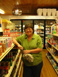 Sheryl keeping the store tight
